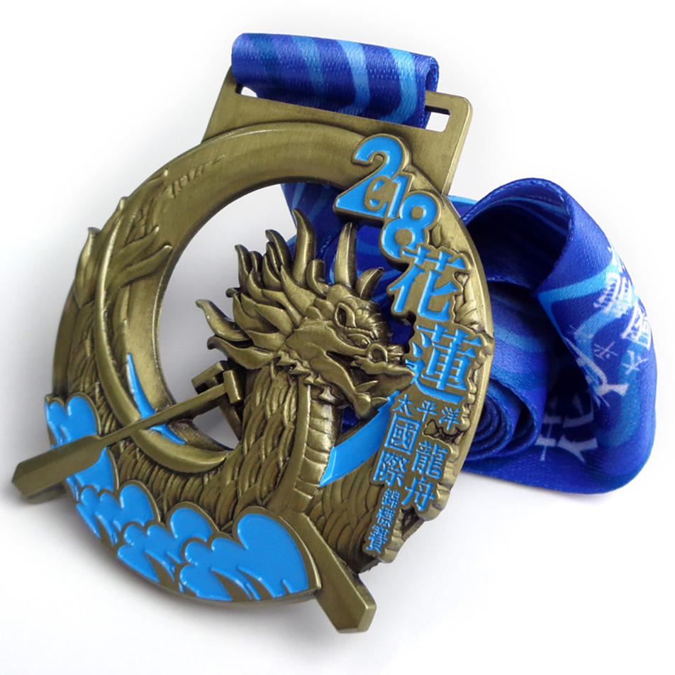 Fabricant personnalisé coulée grande taille Médaille Dragon Boat Race Médailles commémoratives Sport