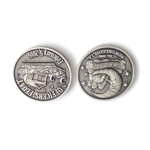 Pièce de monnaie en argent antique en laiton antique personnalisée de haute qualité