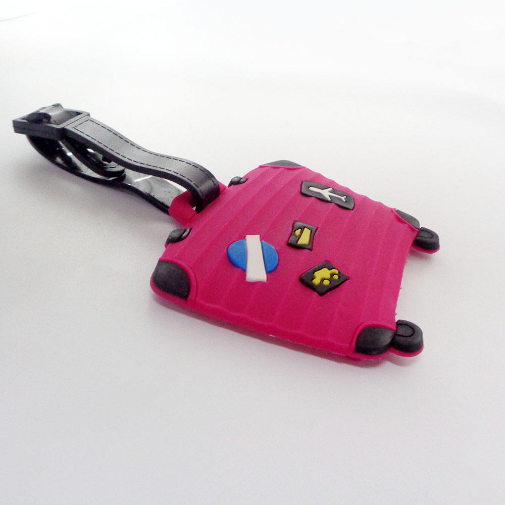 Porte-clés personnalisé Souvenir Conception personnalisée Logo Pvc souple Caoutchouc Silicone Voyage Étiquettes à bagages