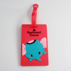 Étiquettes de nom de valise en silicone 3D personnalisées Étiquette de bagage en PVC souple avec sangle