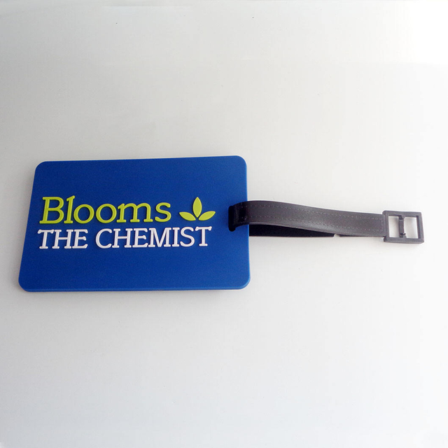 Étiquette de bagage en gros personnalisée Étiquette de bagage en PVC souple Étiquette de support de promotion