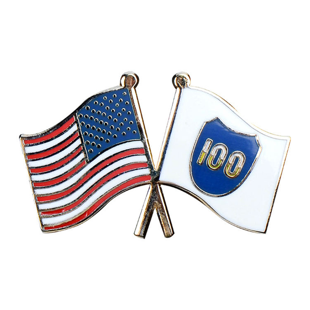 Épinglette de drapeau en émail doux de conception personnalisée en or de haute qualité