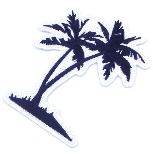 La broderie populaire personnalisée d'arbre de noix de coco de mode personnalisée cousent sur des corrections