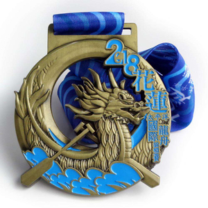 Médaille 3D personnalisée Trophées et médailles de cadeau de dragon symbolique Médaillon de triathlon de Chine