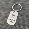 Fer personnalisé en gros porte-clés Logo porte-clés en acier inoxydable Dog Tag papa porte-clés