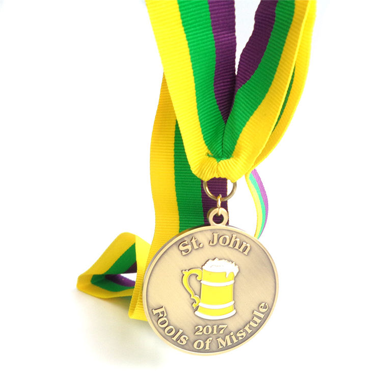 Médailles de renne personnalisées Love Public Welfare Movement 3D Sport Color School Médaille d'argent