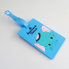 Étiquette de bagage de voyage personnalisée étiquette de nom de sac à main en caoutchouc PVC de dessin animé mignon