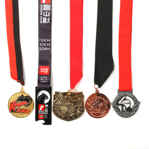 Logo sur mesure en alliage de Zinc argent émail Bronze médaillon gravé football natation danse Sport 3D métal lanière médaille