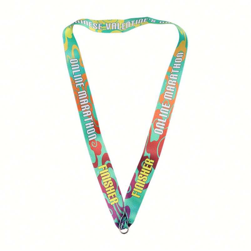 Lanière de porte-badge de lanière de cou imprimée par coutume et lanière de porte-clés de polyester de carte nominative