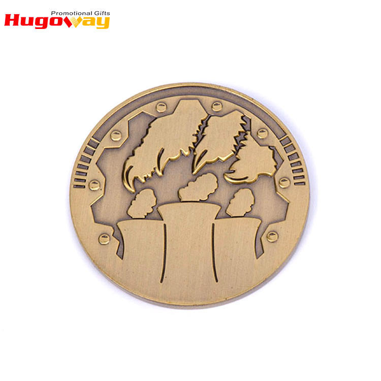 China Custom Cheap Metal Panda Fournisseur Brass Gold Challenge Coins