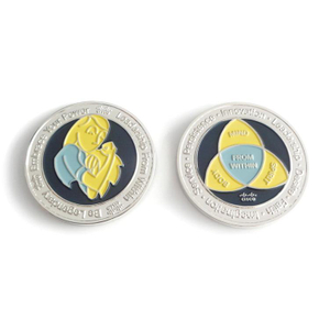 Nouvelle pièce de monnaie en métal ronde en relief personnalisée en argent souvenez-vous du 11 septembre 2001 défi