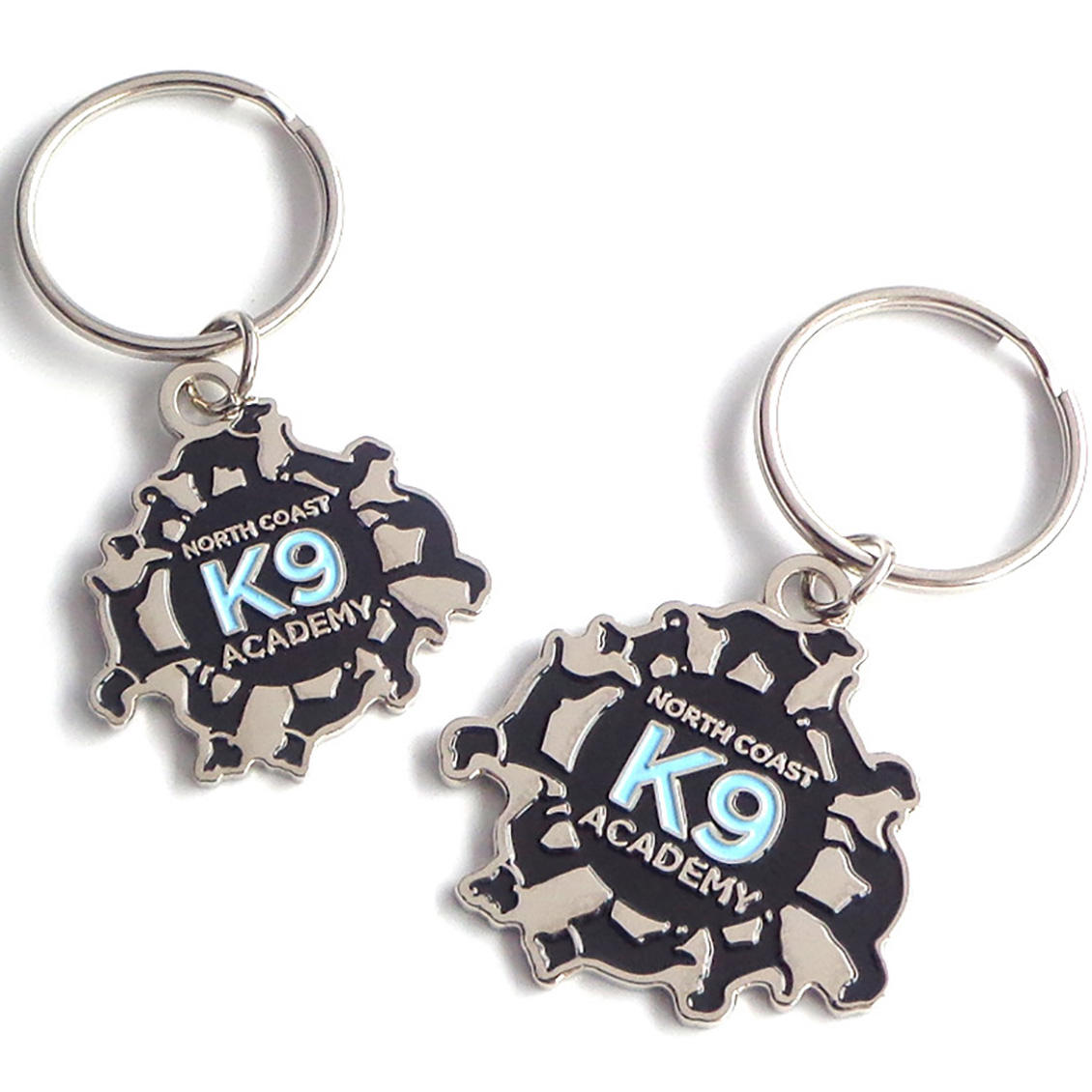 2023 Porte-clés personnalisé K9 Porte-clés en métal moulé sous pression en émail doux