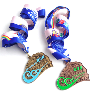 Volley-ball de Noël en métal courant la médaille faite sur commande de médailles de sports de marathon avec le ruban