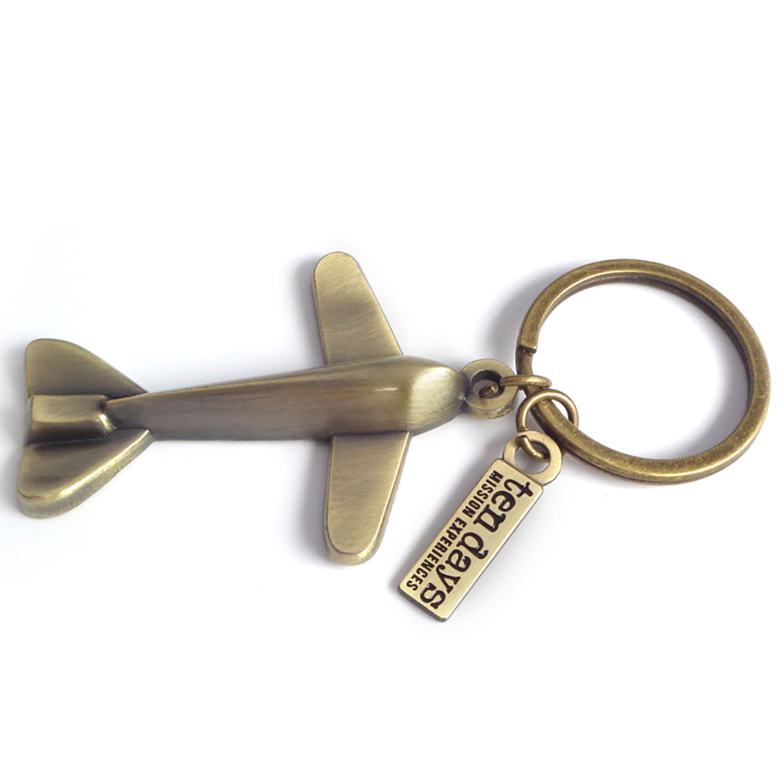 Porte-clés en métal Souvenir de modèle d'avion personnalisé