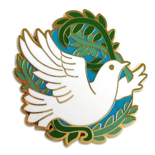 Épingle de revers de colombe molle de goupilles d'émail dur en métal faites sur commande de fabrication d'OEM