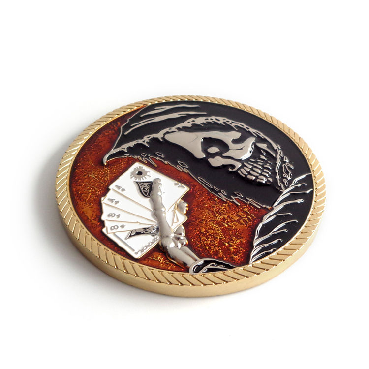Pièces de monnaie décoratives en laiton d'aigle d'or de haute qualité Logo de la Force spatiale Pièce de défi en argent