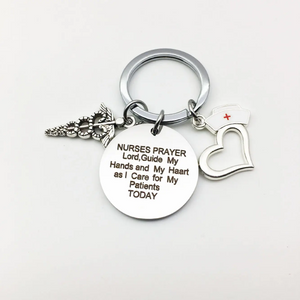Logo personnalisé en gros de porte-clés en acier inoxydable porte-clés infirmière