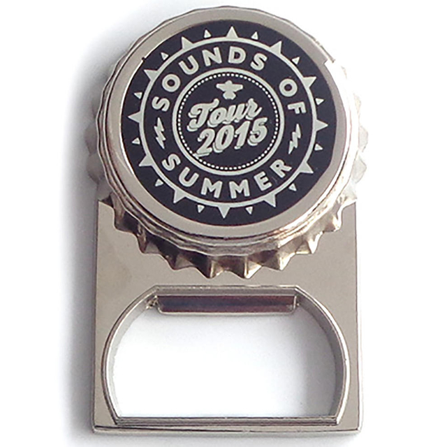 Ouvreur de forme de bouteille en alliage de zinc de portefeuille personnalisé de bonne qualité