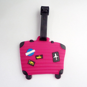 Porte-clés personnalisé Souvenir Conception personnalisée Logo Pvc souple Caoutchouc Silicone Voyage Étiquettes à bagages