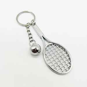 Porte-clés de fer personnalisé en gros Logo Porte-clés Porte-clés de tennis en acier inoxydable