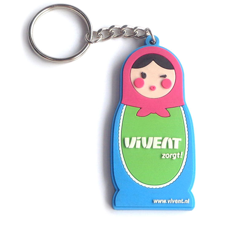 Porte-clés en PVC souple Porte-clés en PVC souple 1 côté Porte-clés en caoutchouc 3D