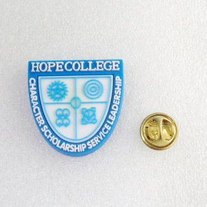 Badge en PVC souple d'emblème d'école de conception d'OEM