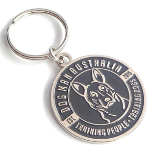 Conception libre Médaille de chien personnalisée Médaille ronde en métal de sublimation Médaille de chien Nom de chien Porte-clés