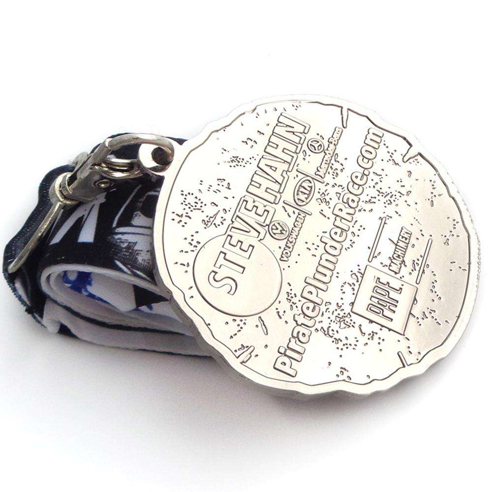 Récompense de médailles vierges en mémoire 3D personnalisée avec drapé de ruban