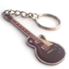 Porte-clés personnalisé de caractère de base en métal de guitare classique brune