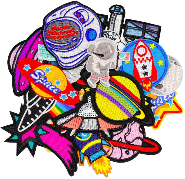 Gros personnalisé tissé Chenille 3D Logo brodé Patch fer sur broderie coudre sur des patchs pour vêtements