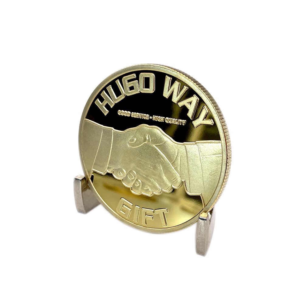 Fabricants de pièces de monnaie commémoratives personnalisées Pièce de monnaie en métal à bord coupé Pièce de défi en or
