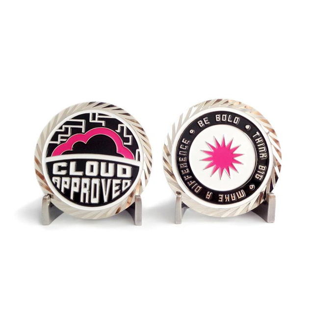 Logo personnalisé du fabricant en alliage de zinc Souvenir Gold Silver Challenge Coin